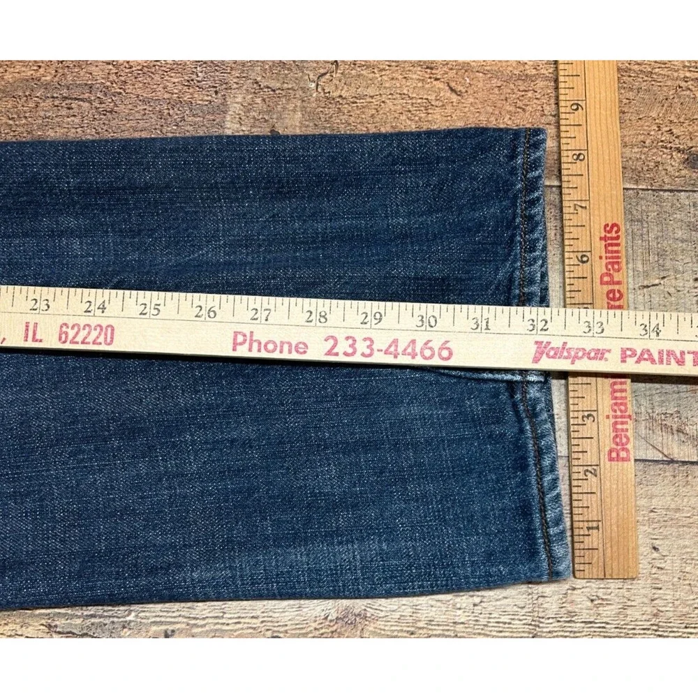 Levis 514 Jeans Mens‎ 36X32 Blue Denim Whisker Measures 35X32 Slim Straight